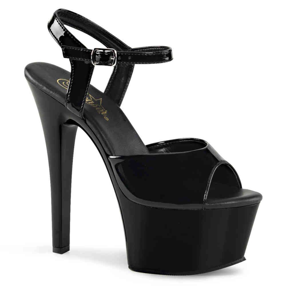 Pleaser - ASPIRE609 Ankle strap sandal, Pole dance shoes - Pole dance shoes - Black Product image